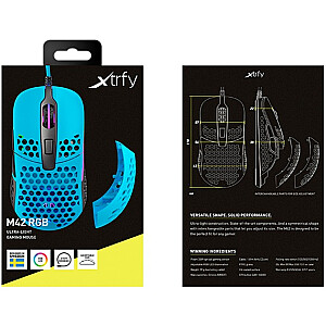 CHERRY Xtrfy M42 RGB spēļu pele (zila/melna)