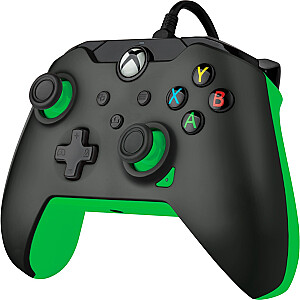 Проводной контроллер PDP — неоновый черный, геймпад (черный/зеленый, для Xbox Series X|S, Xbox One, ПК)