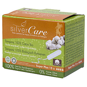 Тампоны MASMI Silver Care из органического хлопка Super Plus 15 шт.