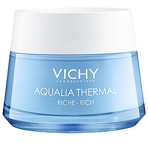 VICHY Aqualia Thermal Rich drėkinamasis kremas sausai odai su hialurono rūgštimi 50ml