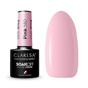CLARESA Soak Off UV/LED Розовый гибридный лак 510 5г