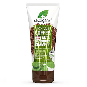DR.ORGANIC Organic Coffee Pretblaugznu šampūns Šampūns pret blaugznām ar organiskās kafijas ekstraktu un piparmētru eļļu 200ml