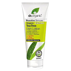 DR.ORGANIC Tea Tree Skin Lotion Balzams sejai un ķermenim ar tējas koka eļļu 200ml