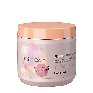 INEBRYA Ice Cream Keratin кератиновая реструктурирующая маска для волос 500мл