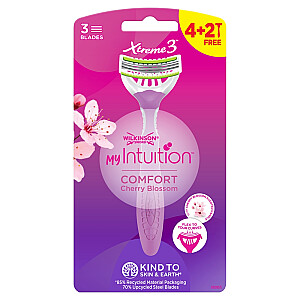 WILKINSON My Intuition Xtreme 3 Comfort Cherry Blossom Одноразовые бритвы для женщин 6 шт.