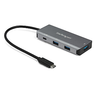 4 PORTU USB-C centrmezgls AR PD/10 Gbps — 3 USB-A/1 USB-C