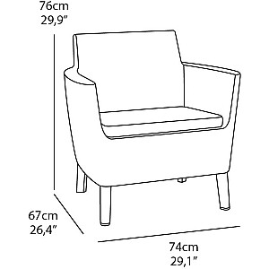 Dārza mēbeļu komplekts Salemo Balcony Set brūns