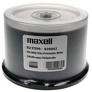 MAXELL CD-R 700MB 52x80 min, spindel, płyta do nadruku