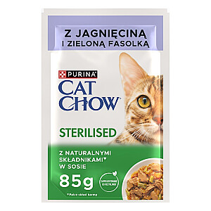 PURINA Cat Chow Sterilized Lamb and Beans — влажный корм для кошек — 4 x 85 г