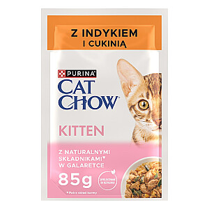 PURINA Cat Chow Kitten с индейкой и кабачками - влажный корм для кошек - 4 x 85 г