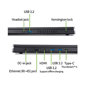 Laptop Notebook Gaming Acer Nitro 5 15 ANV15-51-778C i7-13620H/ 15.6 FHD IPS 144Hz/16GB/512GB/RTX 4060 8GB/NoOS/Obsidian Black 