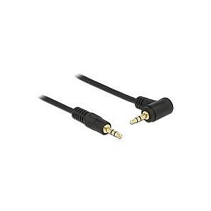 Audio atbloķēšanas kabelis 3,5 mm vīrišķais/vīrišķais leņķiskais melns 1,0 m