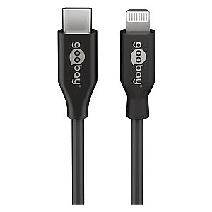 Goobay Lightning USB-C kabelis melns 0,5 m – 39428