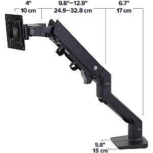 Ergotron HX monitoriaus svirtis su HD lankstu, monitoriaus laikiklis (juodas)