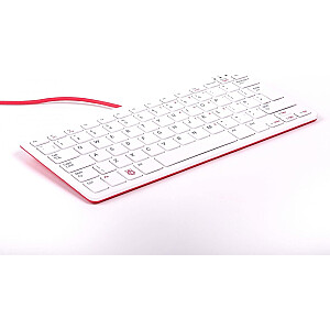 Раскладка DE — официальная клавиатура Raspberry Pi Raspberry Pi Foundation (белая/красная, включая 3-портовый USB-концентратор)