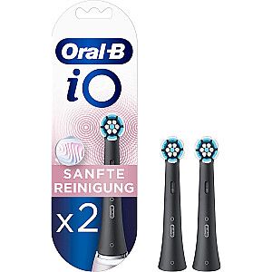 Набор для бережной чистки Braun Oral-B iO, 2 шт., насадка-щетка (черная)
