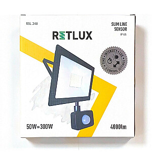 RETLUX LED prožektors ar kustību sensoru. 50W 4000 К
