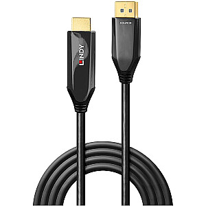 Кабель-переходник Lindy Active DisplayPort > HDMI 8K60 (черный, 2 метра)