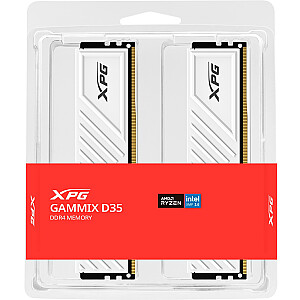 ADATA DDR4 — 16 ГБ — 3200 — CL — 16 (2x 8 ГБ), двойной комплект, ОЗУ (белый, AX4U32008G16A-DTHD35, XPG Gammix D35, INTEL XMP)