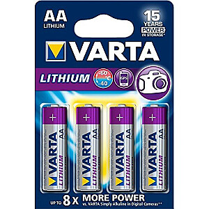 Varta MN 1500 Ultra Lithium AA (LR6) в блистере 4 шт.