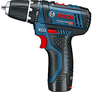 Аккумуляторная отвертка Bosch GSR 12V-15 Professional Set, дрель (синий/черный, 2 литий-ионных аккумулятора 2,0 Ач, 25 бит)