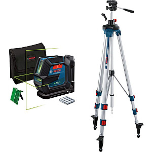Линейный лазер Bosch GLL 2-15 G Professional, перекрестный лазер (синие/черные, зеленые лазерные линии)
