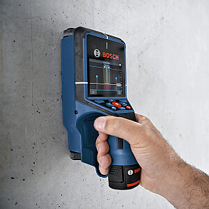 Bosch Wallscanner D-tect 200 C Professional, 12 В, локатор (синий/черный, литий-ионный аккумулятор 2,0 Ач, в L-BOXX 136)