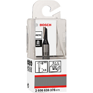 Bosch standarta rievu griezējs kokam, 5 mm, darba garums 12,7 mm (8 mm kāts, viena mala)