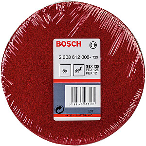Bosch filca pulēšanas disks mīksts/smalks, 128 mm (5 gab., nejaušām orbitālajām slīpmašīnām)
