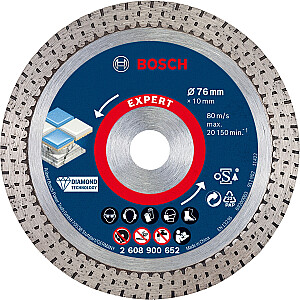 Dimanta griešanas disks Bosch Expert HardCeramic, 76 mm (diametrs 10 mm, mini leņķa slīpmašīnām)