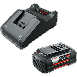 Стартовый комплект Bosch 36В (GBA 36В 4.0Ач + AL 36В-20), зарядное устройство (черный, 36В POWER FOR ALL, аккумулятор + зарядное устройство)