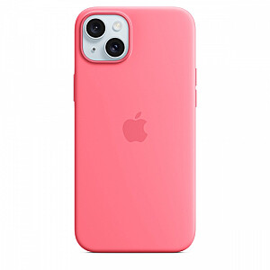 Силиконовый чехол с MagSafe для iPhone 15 Plus - розовый