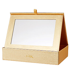 JESSUP Cosmetics Bag косметичка, коробочка для кистей с зеркалом Золото CB012