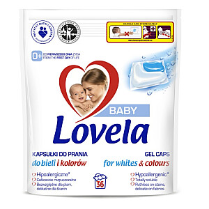 LOVELA Baby Gel Caps For Whites &amp; Colors hipoalerģiskas kapsulas baltas un krāsainas veļas mazgāšanai 36 gab.