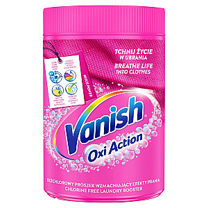 VANISH Gold Oxi Action traipu noņemšanas pulveris krāsainiem audumiem Pink 625g