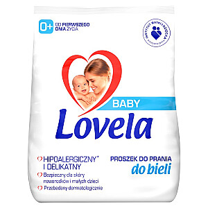 LOVELA Baby hipoalerģisks veļas pulveris bērnu drēbēm, balts, 1,3 kg.