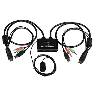 2 HDMI KABELIS KVM SLĒDŽA/IEVADES PORTS