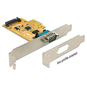 DeLOCK PCIe&gt; 1x Serial — с защитой источника питания от электростатического разряда