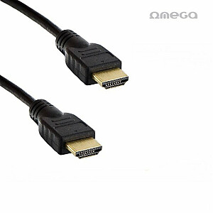 Omega OCHB43 HDMI Gold Platted Kabelis 19pin / 2160p / Ultra HD / 4K / 3m Melns