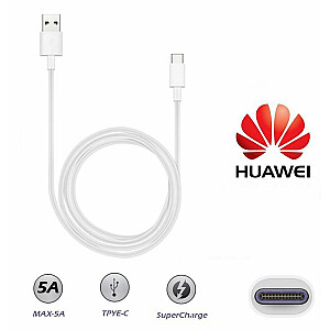 Huawei AP71 SuperCharge Оригинальный Type-C 3.1 Кабель для зарядки и данных 1m Белый (OEM)