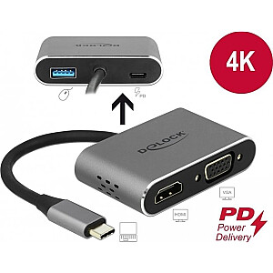 DELOCK USB Type-C Adapter to HDMI + VGA