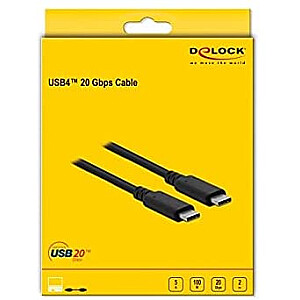 Кабель DeLOCK USB4 20Гбит/с 2м bk - 86980