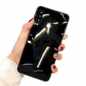 Fusion Diamond Stone Back Case Silikona Aizsargapvalks Priekš Apple iPhone 11 Pro Max Melns