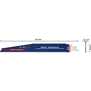 Сабельное пильное полотно Bosch Expert &#39;Multi Material&#39; S 1156 XHM, 3 шт. (длина 225 мм)