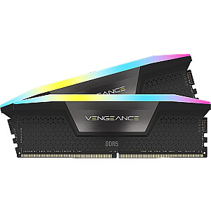 Комплект Corsair 32 ГБ DDR5-6400, память (черный, CMH32GX5M2B6400C36, Vengeance RGB)