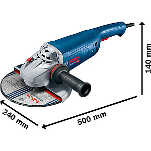 Угловая шлифовальная машина Bosch GWS 22-230 J Professional (синяя, 2200 Вт, включая алмазный отрезной диск)