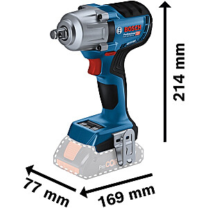 Аккумуляторный ударный гайковерт Bosch GDS 18V-450 HC Professional Solo, 18 В (синий/черный, без аккумулятора и зарядного устройства)