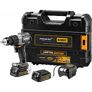 DEWALT DCD85ME2GT 18 V akumuliatorinis kombinuotas gręžtuvas, McLaren dizainas (pilka/juoda, 2 x POWERSTACK 1,7 Ah ličio jonų akumuliatoriai, T STAK dėžutėje)