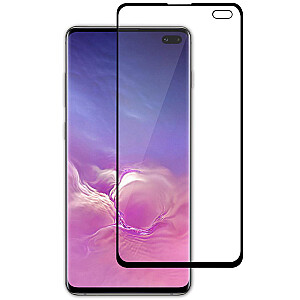 Fusion Full Glue 5D Tempered Glass Aizsargstikls Pilnam Ekrānam Samsung G975 Galaxy S10 Plus Melns