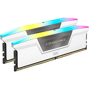 Corsair DDR5 — 32 ГБ — 6400 — CL — 32 (2x 16 ГБ), двойной комплект, ОЗУ (белый, CMH32GX5M2B6400C32W, Vengeance RGB, INTEL XMP)